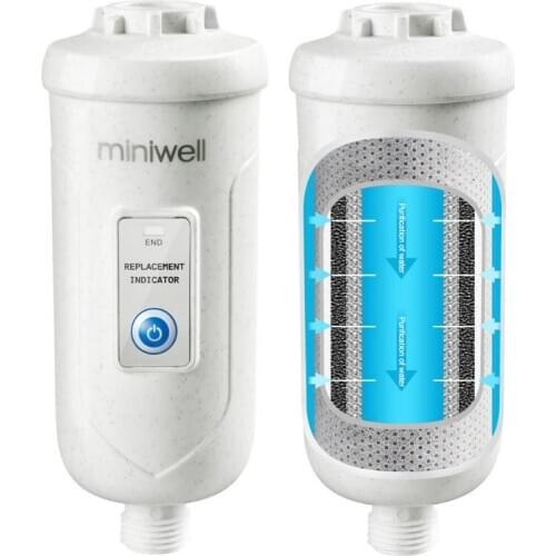 Miniwell High Output Revitalizing Shower Filter - Reduces Dry Itchy Skin, Dandruff, Eczema, and Dramatically Improves The Condit