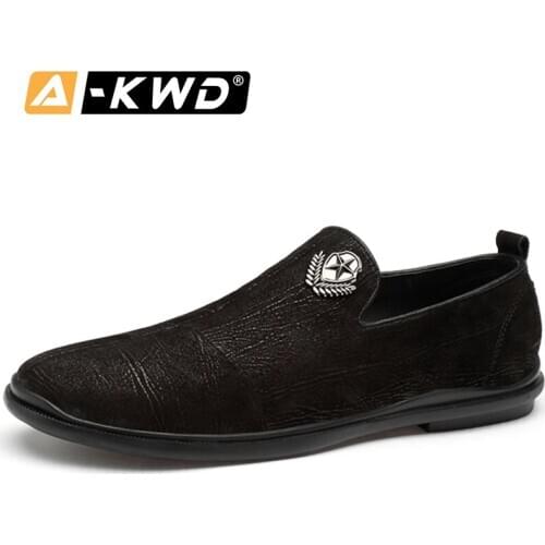 Summer Loafers Men Casual Shoes 2020 Genuine Leather Slip on Soft Sole Driving Work Shoes Men Moccasins Formal Dress Shoes EU 46