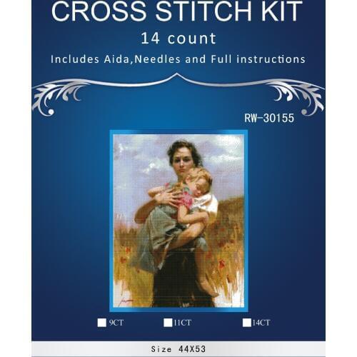 Mother and Daughter,Counted Cross Stitch 14CT Cross Stitch Sets Wholesale cartoon Cross-stitch Kits Embroidery Needlework