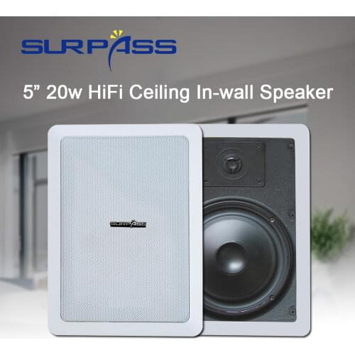Fashion Home Theater Rectangle Enchased Mount Ceiling In-wall Speaker Background Music System 70V/110V High Quality Loudspeaker