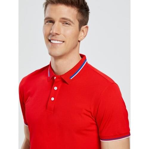 Polo Shirt Men 2021 Brand Short Sleeve Clothing Wine Fashion Lapel casual collar slim fit plus size Stritching Business Luxury