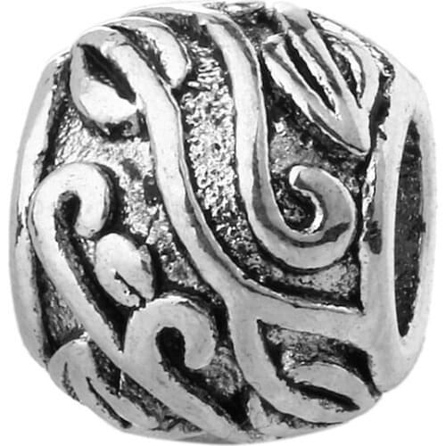 Gift Jewelry Bead Retro leaf pattern For Womens DIY Bracelets Charm Beads perles pour la fabrication de bijoux Charms Hot Sale