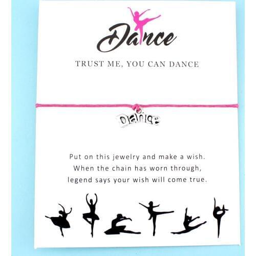 Gift for Her Girls Silver Ballet Dancers Dancing Dream Dance Charm Bracelets for Women