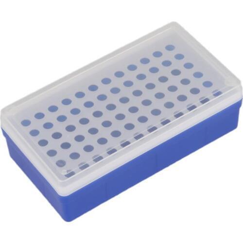 Plastics 72 Sockets 0.5ML Centrifuge Tube Rack With Transparent Lid Centrifugal Tube Holder Laboratory Test Tube Bracket