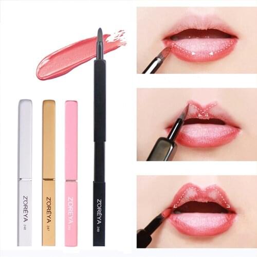 5 Color Retractable Lip Brush Beauty Make Up Tool Portable Dustproof Cosmetic Brush Easy To Use