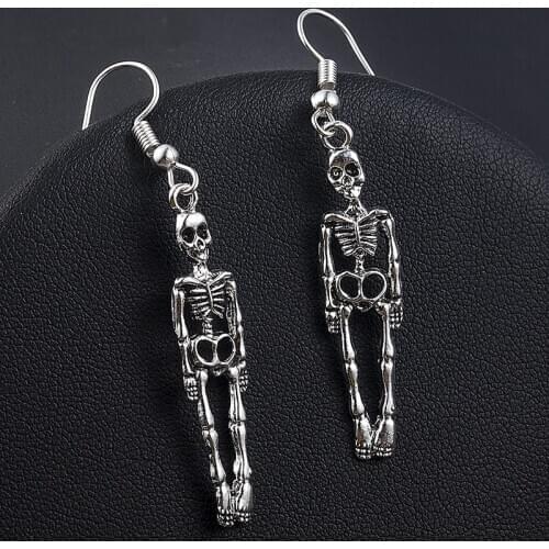 YGLCJ Halloween Vintage Skeleton Skull Dangle Earrings for Women Jewelry Party Gifts Aretes De Mujer Modernos 2020