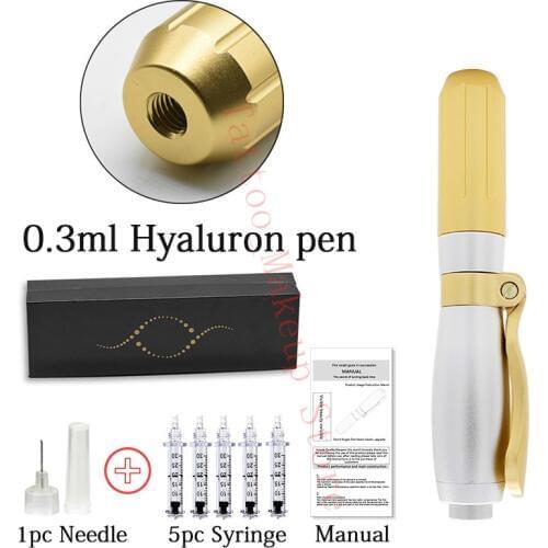 0.3ml & 0.5ml Adjustable Noninvasive Nebulizer hyaluronic Pen Needle-free lip Injection gun Non Invasive hyaluron acid gun