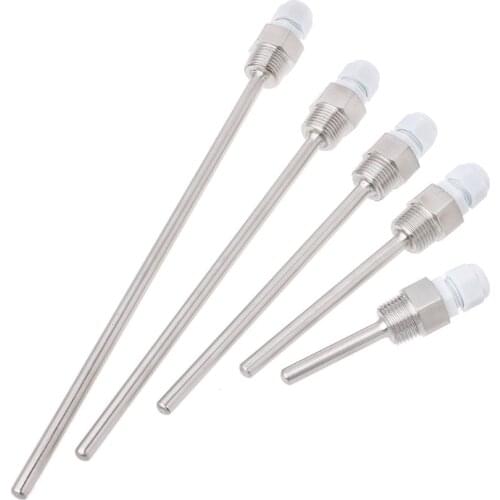 1 X Durable 50-200mm Stainless Steel Thermowell 1/2" NPT Threads For Temperature Sensors