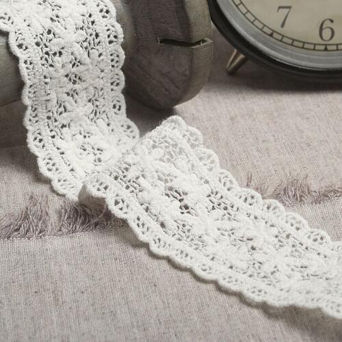 10Yards 3cm Width Free Shipping Boutique Lace Fabric Ribbon Border Lace Trim Water Soluble Sewing Material YY839