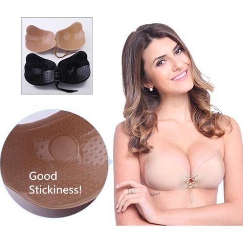 2017 HOT SALE LALA magic silicone invisible adhesive Angel wings with string bra AB011