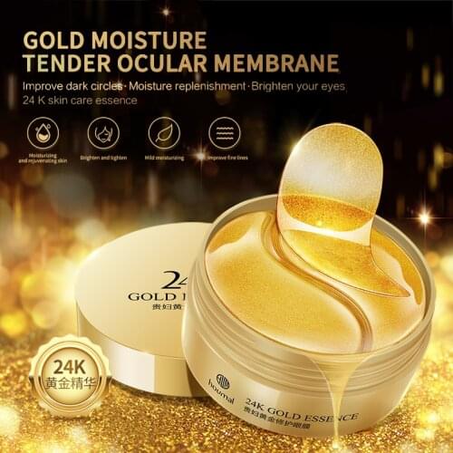 24K Gold Eye Mask Face Anti Wrinkle Gel Sleep Gold Mask Eye Patches Collagen Moisturizing Eye Mask For Eye Care