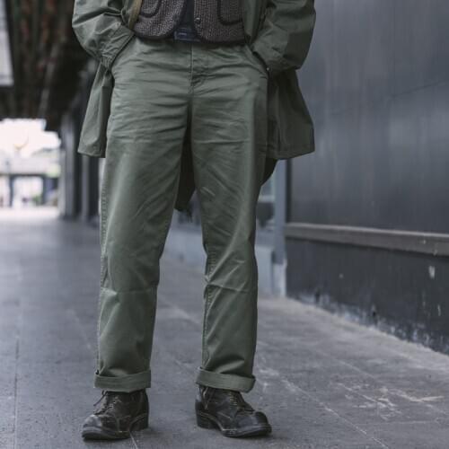 Bronson WW2 1942 US Army Military Chinos Vintage Mens Casual Pants Khaki Loose Fit