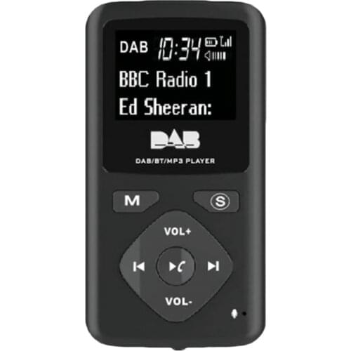 Retail DAB/DAB Digital Radio Bluetooth 4.0 Personal Pocket FM Mini Portable Radio Earphone MP3 Micro-USB for Home