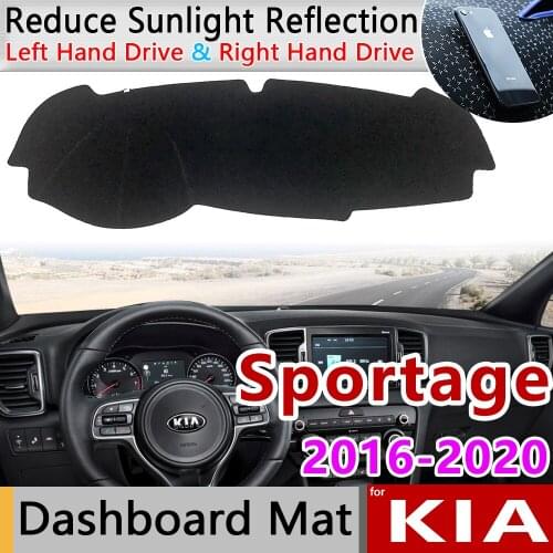 Slip Mat Car Accessories Dashboard Cover Pad Sunshade Dashmat Carpet for Kia Sportage 2016 2018 2019 Front Windshield QL Other