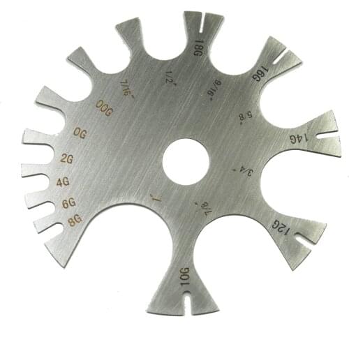 1PC Surgical Steel Wire Gauge Wheel Tool 1mm-25mm Wire Gauge Thickness Gauge Measurement Tester Ruler Gauge Diameter Tool