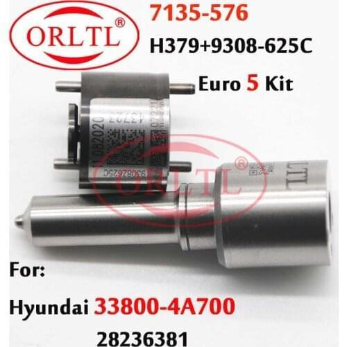 ORLTL 7135-576 Fuel Injectors Repair Kits Nozzle H379 G379 and Valve 9308-625C for Hyundai 28236381 33800-4A700