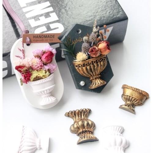 Beautiful flowerpot cup Fondant Resin Mold for DIY Pastry Cup Cake Dessert Chocolate Lace Decoration Supplies Kitchen Tool Bake