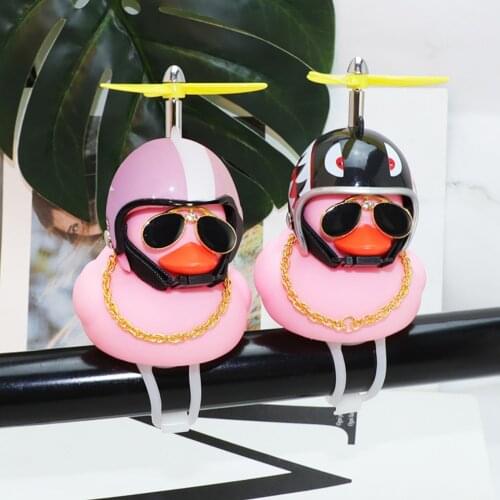 Promotion Fashion Bike Car Duck with Helmet Light Broken Wind Yellow Duck Road Bike Motor Helmet Riding Cycling Accessories
