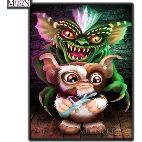 MOONCRESIN 5D Diy Diamond Painting Cross Stitch Cartoon Bat Diamond Embroidery Square Full Drill Diamond Mosaic Decoration Gifts