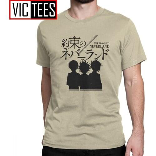 The Promised Neverland Tshirt Men Manga Norman Ray Vaporwave Anime Fun Cotton T Shirt 2021