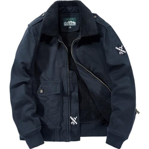 Mens Loose Three-dimensional Thick Padded Multi-pocket Outdoor Leisure Warm Coats Men Clothing Flying Suit Winter Plush Jacket