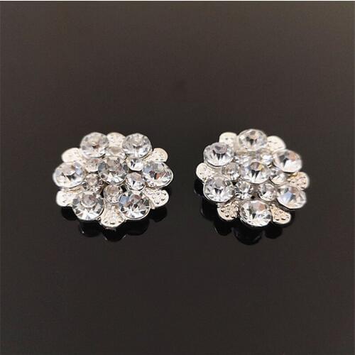 2018News 100pcs Crystal Rhinestones Round Button for DIY hair Accessories or wedding clothes decoration HZ379