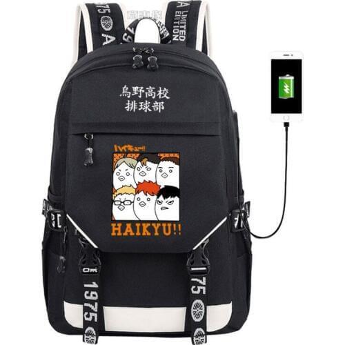 New Haikyuu!! Backpack Hinata Shoyo kageyama tobio student school Canvas Bag Cosplay waterproof Schoolbag Travel Bags