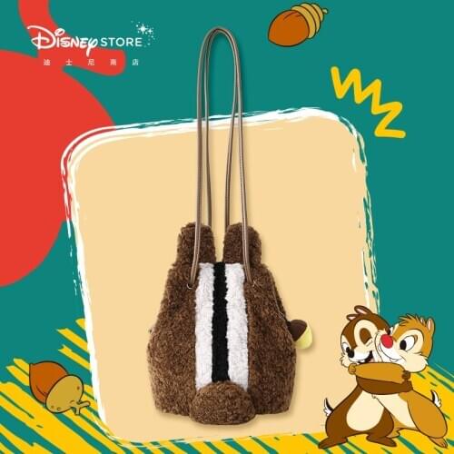 Original Disney Store Cartoon Qiqididi Plush Shoulder Bag Hand Bag Messenger Bag Female Bag Disney Coin Purse