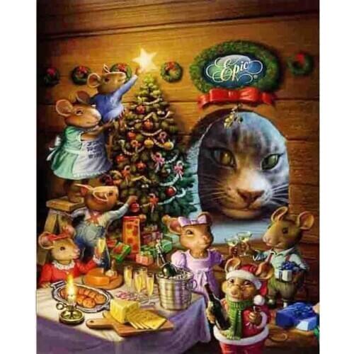 Full round diamond painting cartoon mouse gemstone embroidery anime mosaic sticker decor diamond dotz poster wall paper diy toy