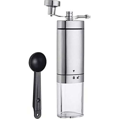 Manual Coffee Grinder,Hand Coffee Grinders,Hand Crank Mill With Adjustable Ceramic Burr,Brush For Home,Office,Travelling