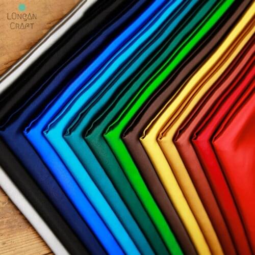 Satin Imitation Silk Fabric Brocade Cloth Solid Plain Material for Sewing DIY Handwork Needlework 50cmX75cm