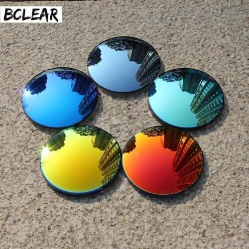 BCLEAR 1.49 Fashion Colorful Polarized UV400 Mirror Reflective Sunglasses Prescription Lenses Driving Myopia Sunglasses