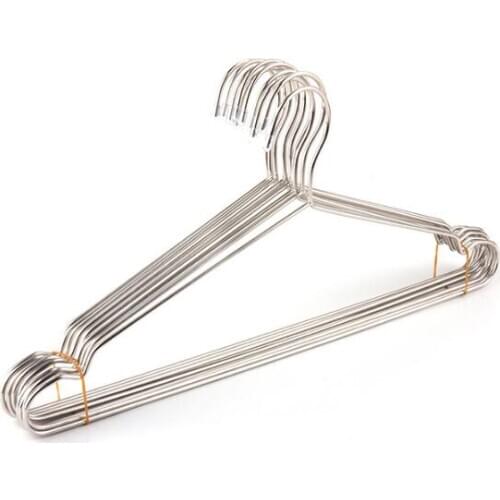 100 pcs 42CM Clothes Hangers Stainless Steel Coat Drying Rack Clothes Hanger