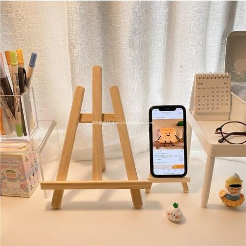 W&G Ins Mobile Phone Tablet Log Desktop Bracket Adjustable Fixed Angle Log Environmental Protection Desktop Ornaments