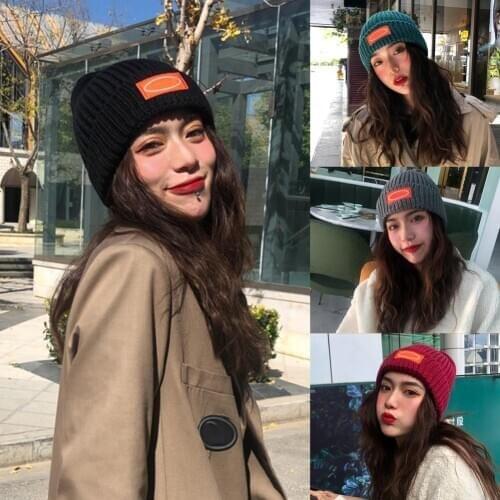 Women Winter Casual Warm All-matched Ear Protection Knitted Beanie Hat Headwear