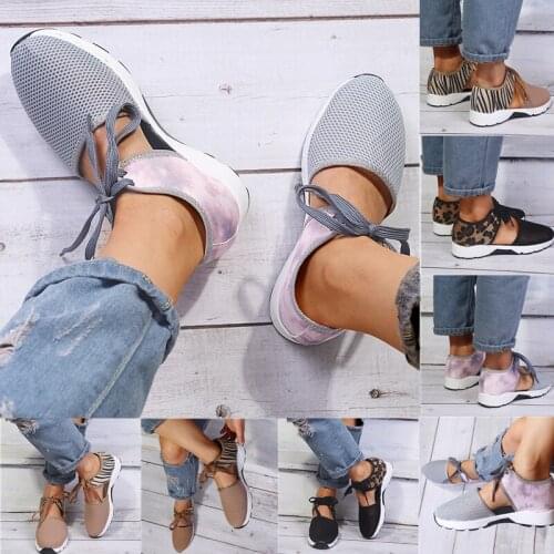 New Women Flats 2021 Spring Summer Ladies Mesh Flat Shoes Women Soft Breathable Sneakers Women Casual Shoes Zapatos De Mujer