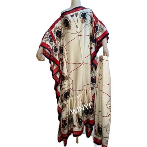 2021Twill robe femme hiver Elegant kuwait ملابس نسائيه Women africa Splicing Stripe Print Female dresses Vestdios abaya turkey