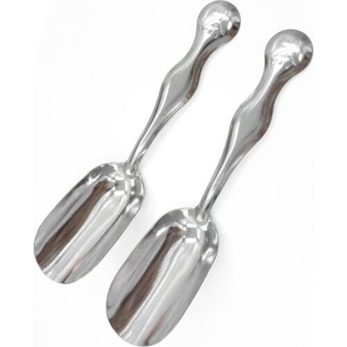 1PC Coffee Spoon Cutlery Set Stainless Steel Retro Iron Shovel Ice Cream Spoon Scoop Creative Spoon Tea-spoon Fashion Tableware