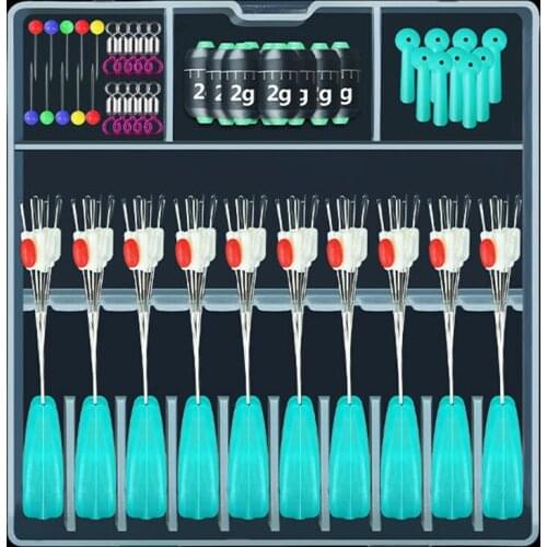 10pcs Fishing Bobber Float Silicone Stopper Space Bean Connector Fishing Line Tackle Double-Core Fast Plumb Float Seat