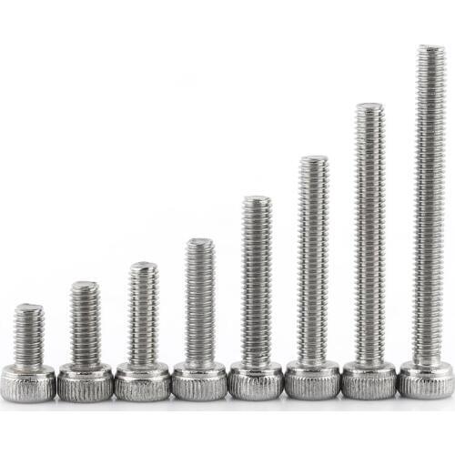 160pcs/Set M3 SS304 Stainless Steel Metric Thread Hex Socket Cap Head Screws Bolts Screws Assortment Set Fastener Hardware