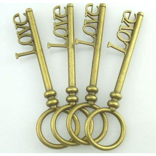 2pcs 83*23.5*7mm Antique Bronze Long Love Key Charm Pendant for DIY Necklace Handmade Craft Jewelry Making 16333