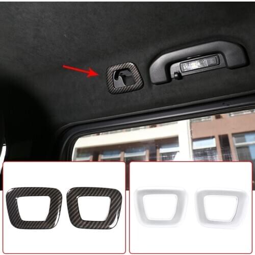 2pcs Car Interior Sticker Car Roof Hooks Frame Cover Trim ABS Carbon fiber For Mercedes Benz G Class W463 2019 2020 Accessories