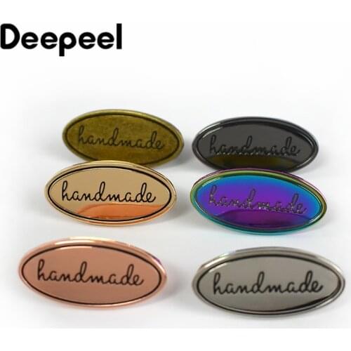 20pcs Deepeel 20X40mm Handmade Metal Bags Decorative Pin Buckle Labels Tag Handcraft Clasp Button DIY Hardware Accessories