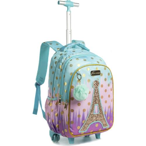 2021 Kids Luggage School Bag Backpack for Kids Backpacks for School Teenagers Girls Sequin Tower School Bags for Girls Sequins