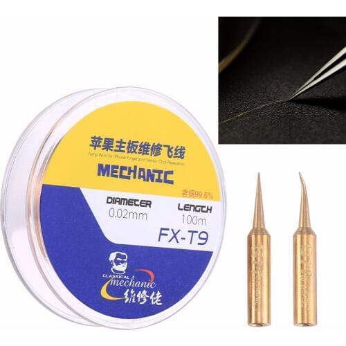 3 in 1 100m 0.02mm For iPhone Motherboard Repair Fly Line Set Flying Wire Maintenance Tools