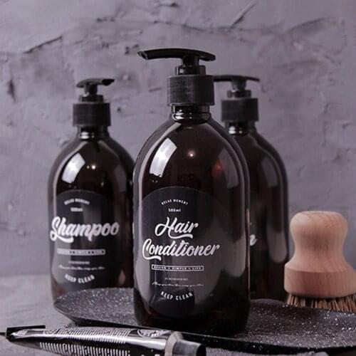 500ml Soap Dispenser Bathroom Pump Bottle for Shampoo Body Wash Hair Conditioner Hand Washing Home Hotel Liquid Storage Bottles