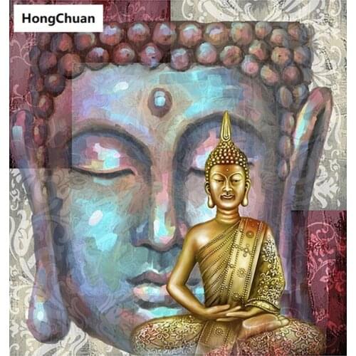 5D DIY square/round diamond painting "Buddha statue religious figure" diamond mosaic cross stitch Home decorationChristmas gifts