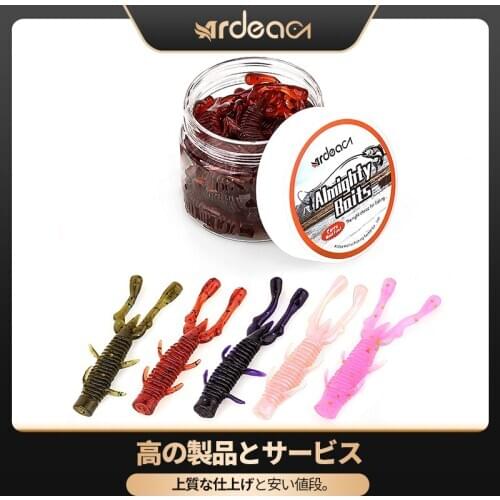 Ardea TPR Larva Soft Bait 57mm Fishing lure Shrimp Floating Artificial Worm Silicone Bass Pike Minnow Trout Swimbait Jigging Pik