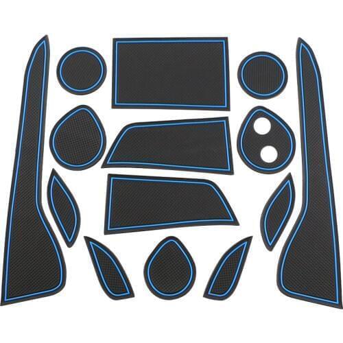 Color My Life Car Anti Slip Gate Slot Pad Mat Non-slip Door Groove Mats for Toyota C-HR Chr 2016 - 2018 Auto Accessories