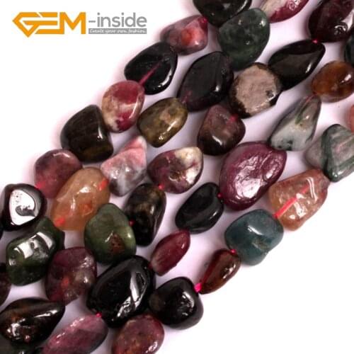 7x10mm Assorted Materials Freeform Nugget Stones Loose Beads For Jewelry Making Beads 15" DIY Strand Wholesale